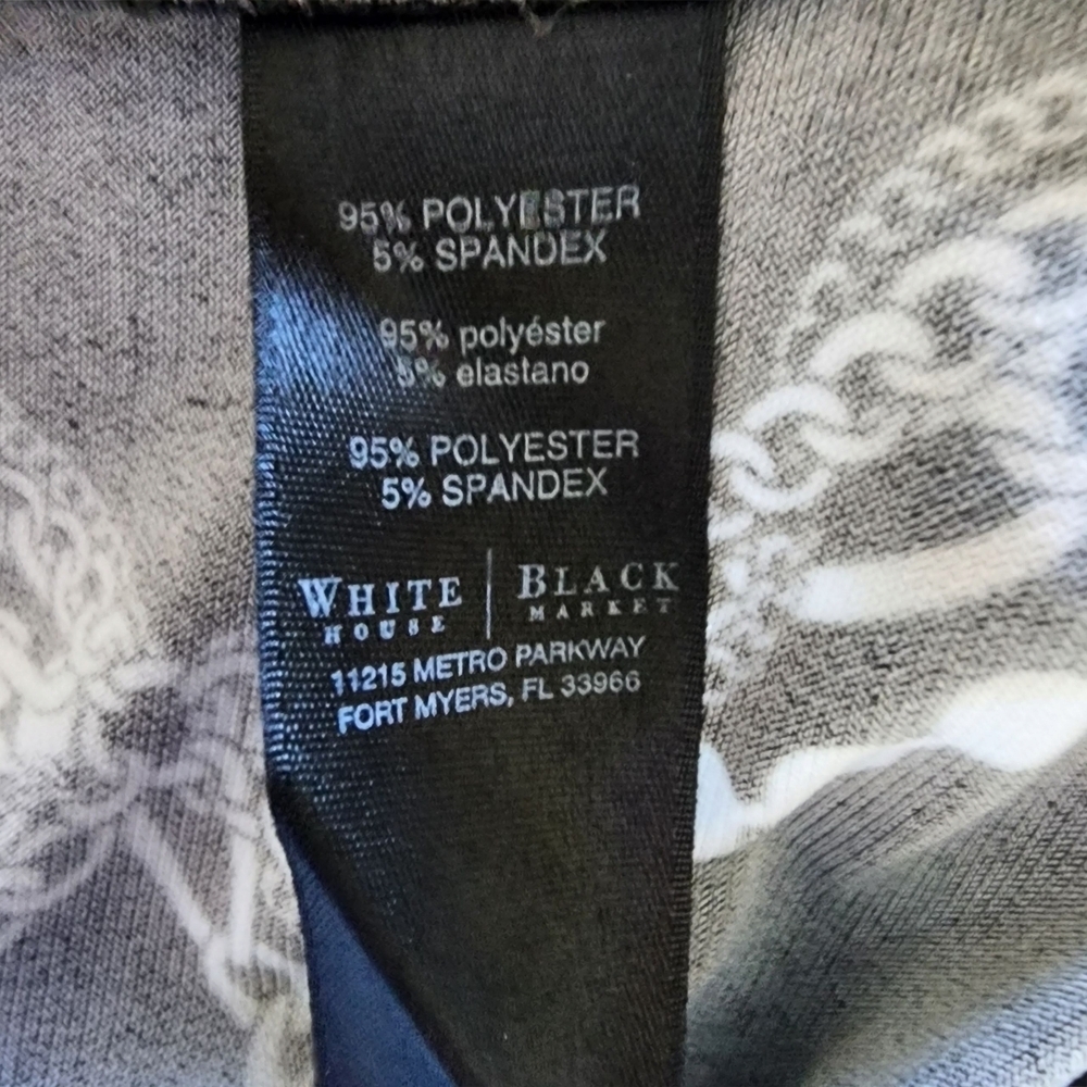 White House Black Market Chain Print V-Neck Tunic Dress – XXS - Picture 6 of 7